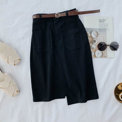 Fusta de dama cu buzunare in mai multe culori