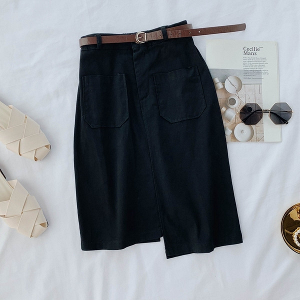 Fusta de dama cu buzunare in mai multe culori