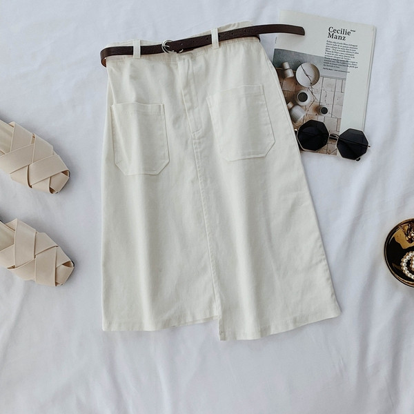 Fusta de dama cu buzunare in mai multe culori