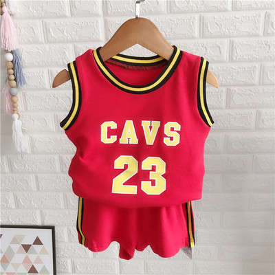 Set sport copii pentru baieti maiou + pantaloni alb si rosu