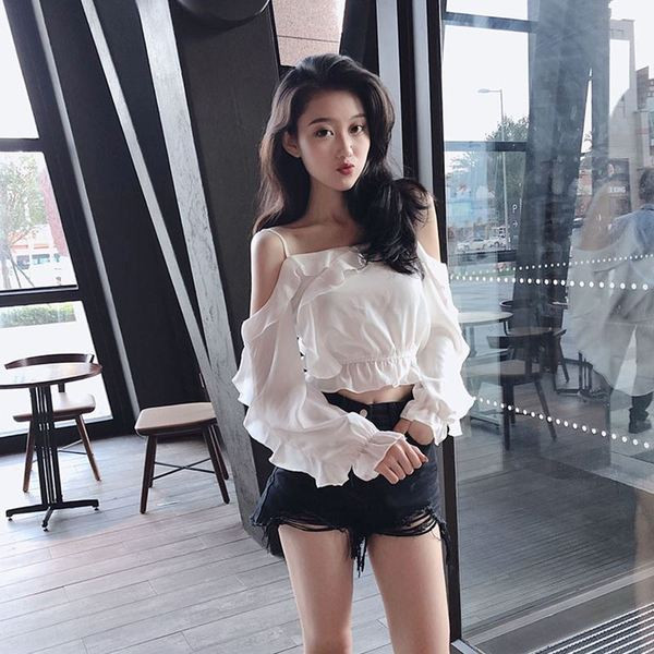 Bluza casual dama in doua culori - alb si negru