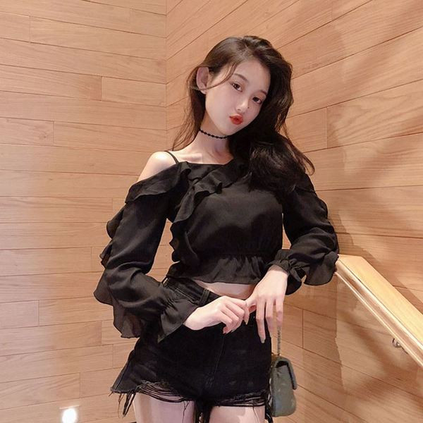 Bluza casual dama in doua culori - alb si negru