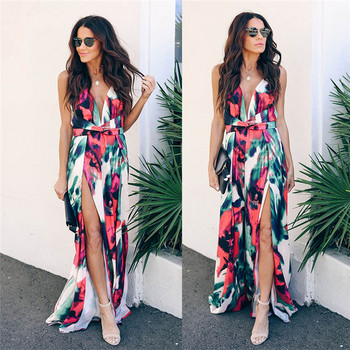 Rochie modernă de damă colorată, cu decolteu în V