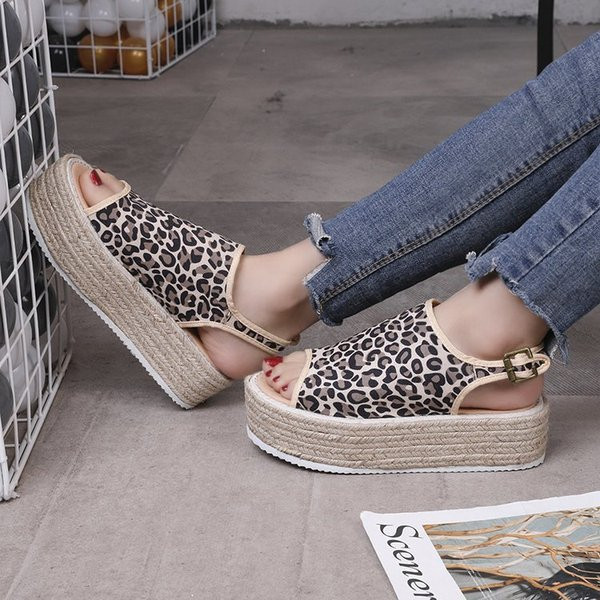 Sandale de dama moderne cu platforma in negru, bej si maro