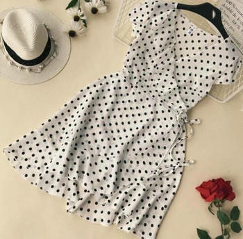 Rochie de dama moderna cu buline in mai multe culori