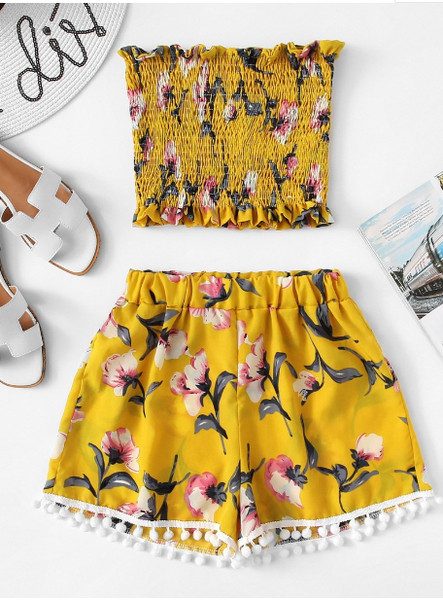 Set maiou și pantaloni scurți de damă în mai multe culori