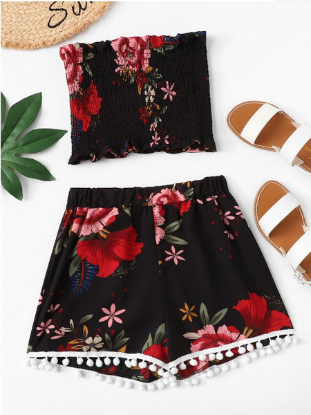 Set maiou și pantaloni scurți de damă în mai multe culori