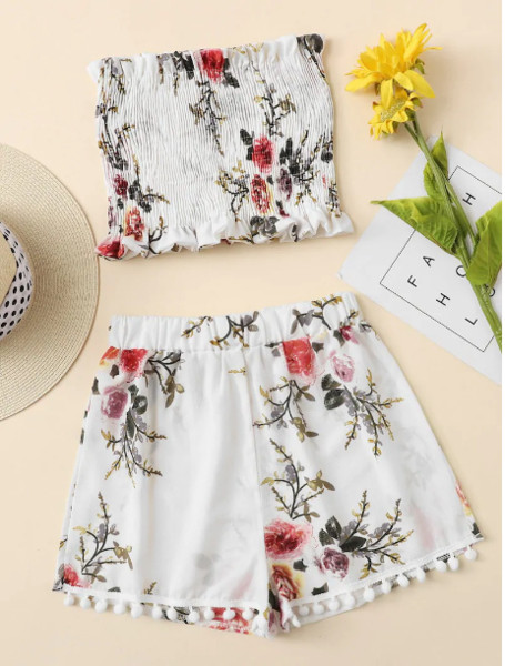 Set maiou și pantaloni scurți de damă în mai multe culori