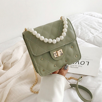 Geanta de dama moderna cu perle in mai multe culori