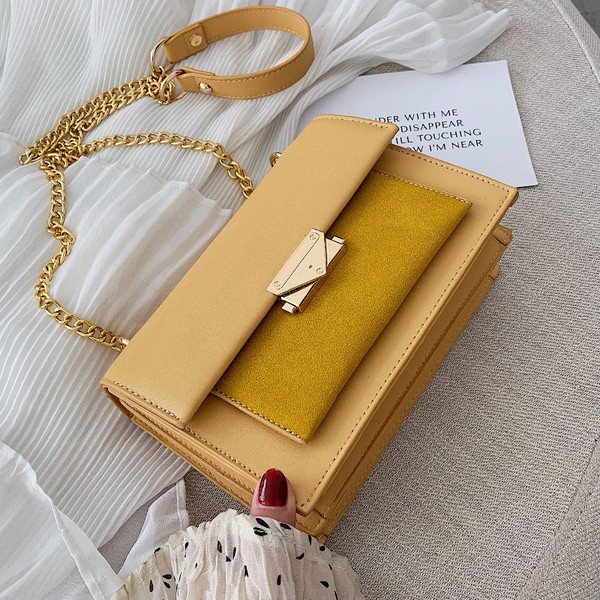 Geanta de dama cu lant metalic in mai multe culori