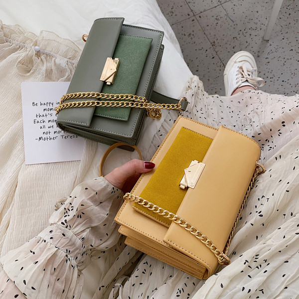 Geanta de dama cu lant metalic in mai multe culori