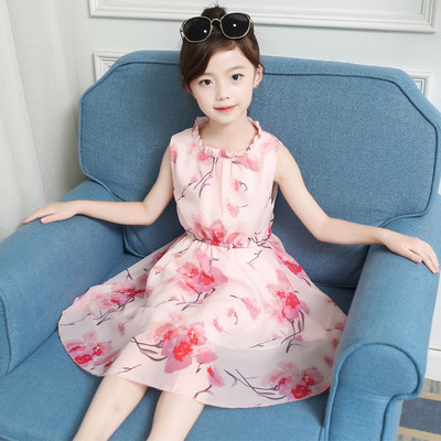 Rochie moderna pentru copii pentru fete in doua culori cu model floral