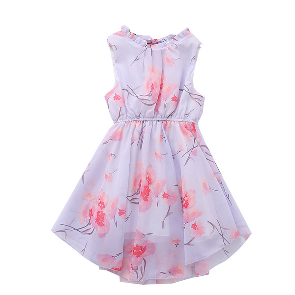 Rochie moderna pentru copii pentru fete in doua culori cu model floral