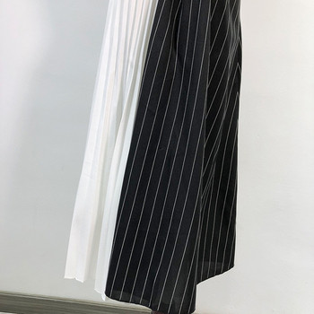 Rochie lungă în dungi cu bretele subțiri