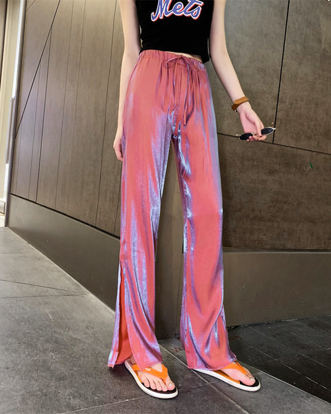 Pantaloni lungi de dama actuali in trei culori cu talie elastica