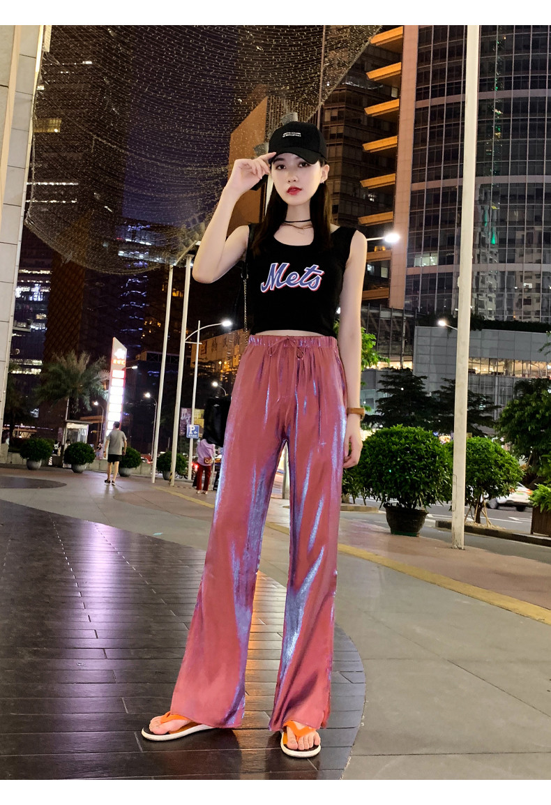 Pantaloni lungi de dama actuali in trei culori cu talie elastica