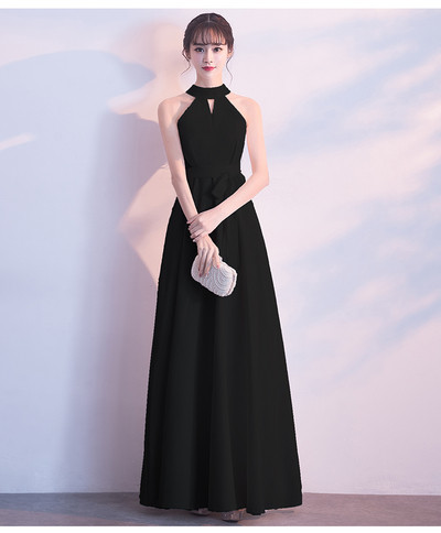 Rochie lunga de dama eleganta cu curea in negru, rosu si gri