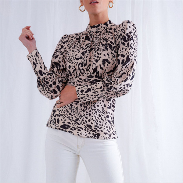 Cămașă elegantă de damă, cu mâneci lungi și spate gol