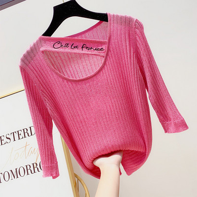 Bluza de dama cu maneci 3/4 in patru culori