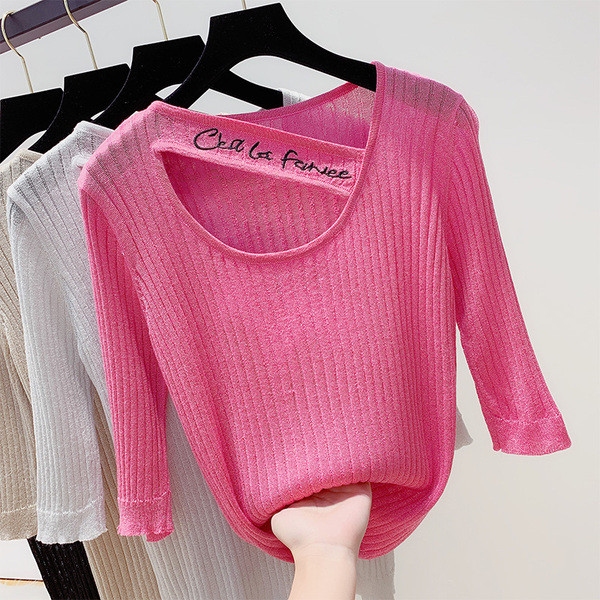 Bluza de dama cu maneci 3/4 in patru culori