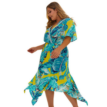 Rochie modernă asimetrică de damă cu decolteu în V