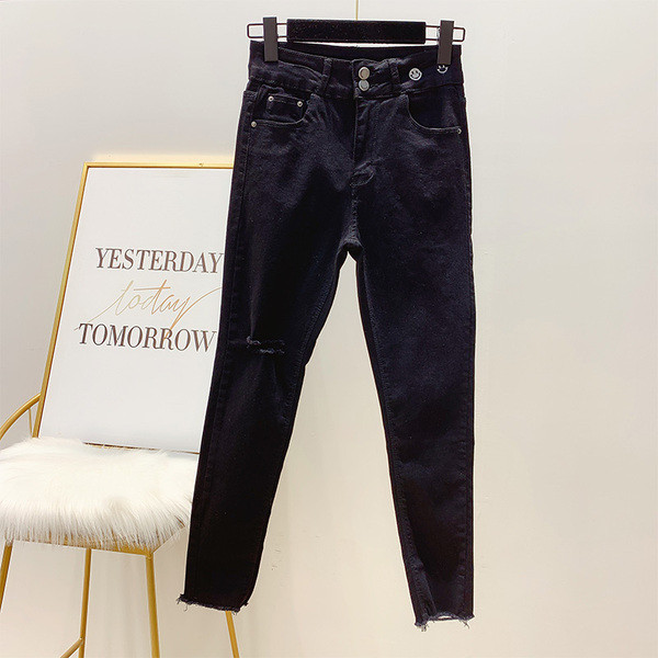 Blugi lungi de damă în negru