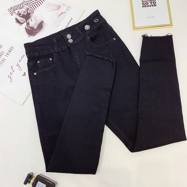 Blugi lungi de damă în negru