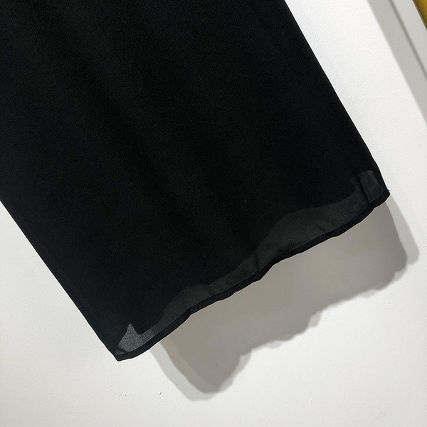 Rochie de dama neagra cu dantela - model drept