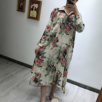 Rochie lunga lata cu model floral