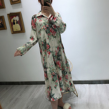 Rochie lunga lata cu model floral