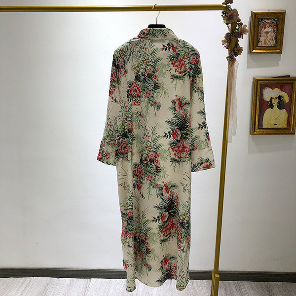 Rochie lunga lata cu model floral