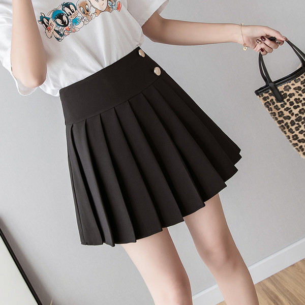 Fusta de dama actuala in trei culori - cu nasturi