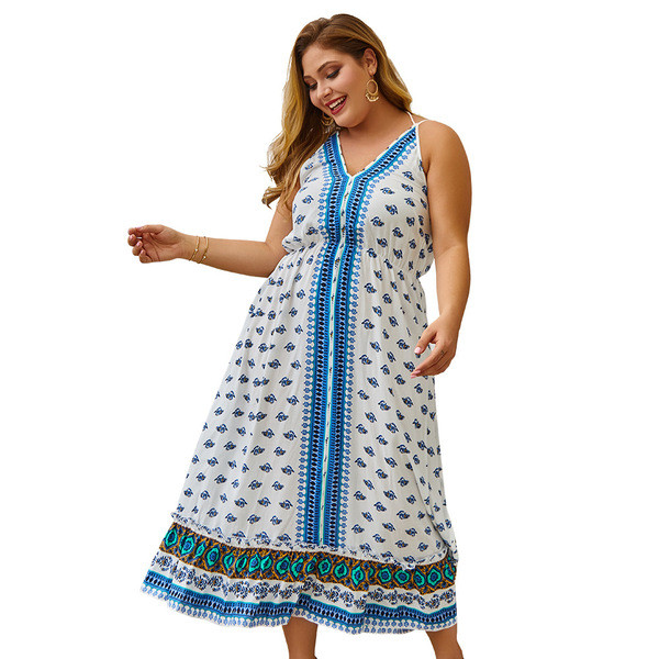 Rochie actuală de damă cu decolteu în V în alb și galben