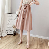 Fusta de dama moderna in patru culori cu nasturi