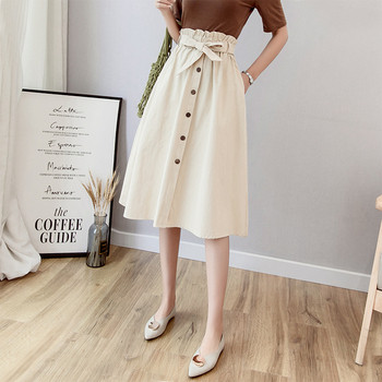 Fusta de dama moderna in patru culori cu nasturi