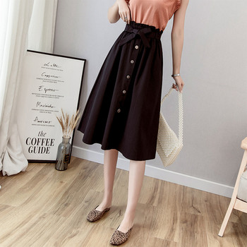 Fusta de dama moderna in patru culori cu nasturi