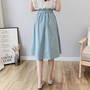 Fusta de dama moderna in patru culori cu nasturi