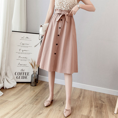 Fusta de dama moderna in patru culori cu nasturi