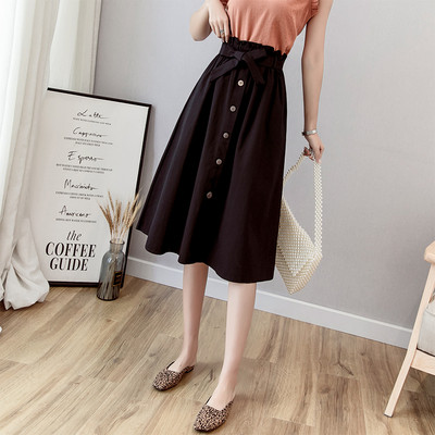 Fusta de dama moderna in patru culori cu nasturi