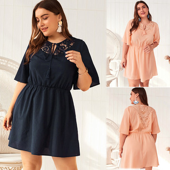 Rochie moderna de dama cu maneci 3/4 - doua culori