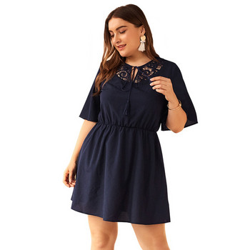 Rochie moderna de dama cu maneci 3/4 - doua culori