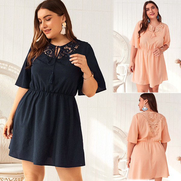 Rochie moderna de dama cu maneci 3/4 - doua culori