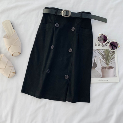 Fusta de dama moderna cu nasturi in mai multe culori