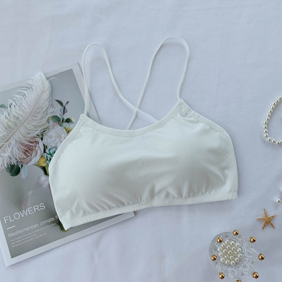 Bustiera dama cu bretele incrucisate in trei culori