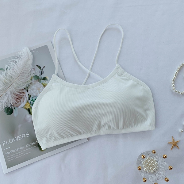 Bustiera dama cu bretele incrucisate in trei culori