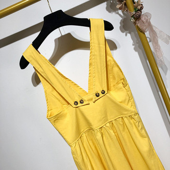 Rochie cu decolteu în V adânc și bretele largi