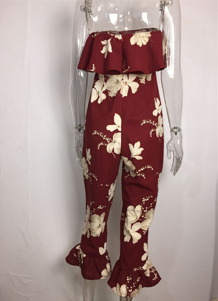 Salopeta de dama eleganta fara bretele cu model floral