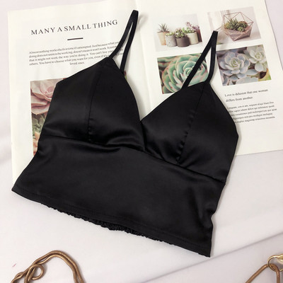 Bustieră modernă de damă în alb și negru, cu bretele subțiri