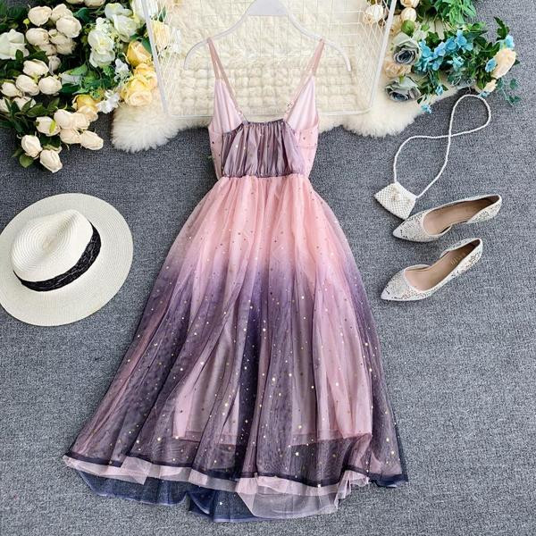 Rochie moderna de dama in culori irizate