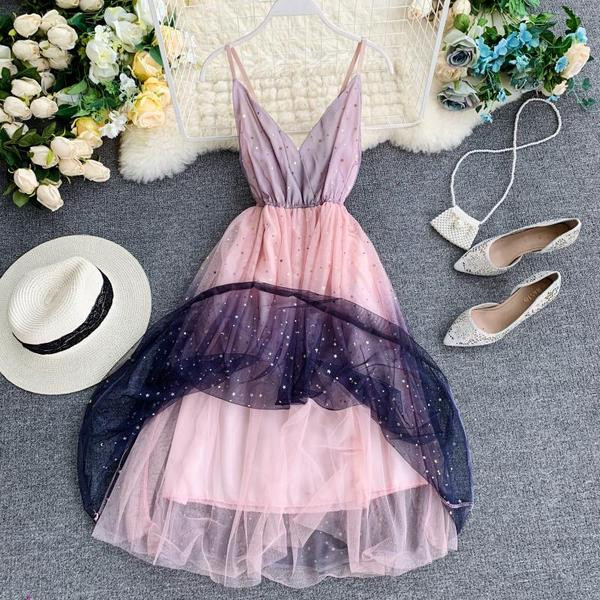 Rochie moderna de dama in culori irizate